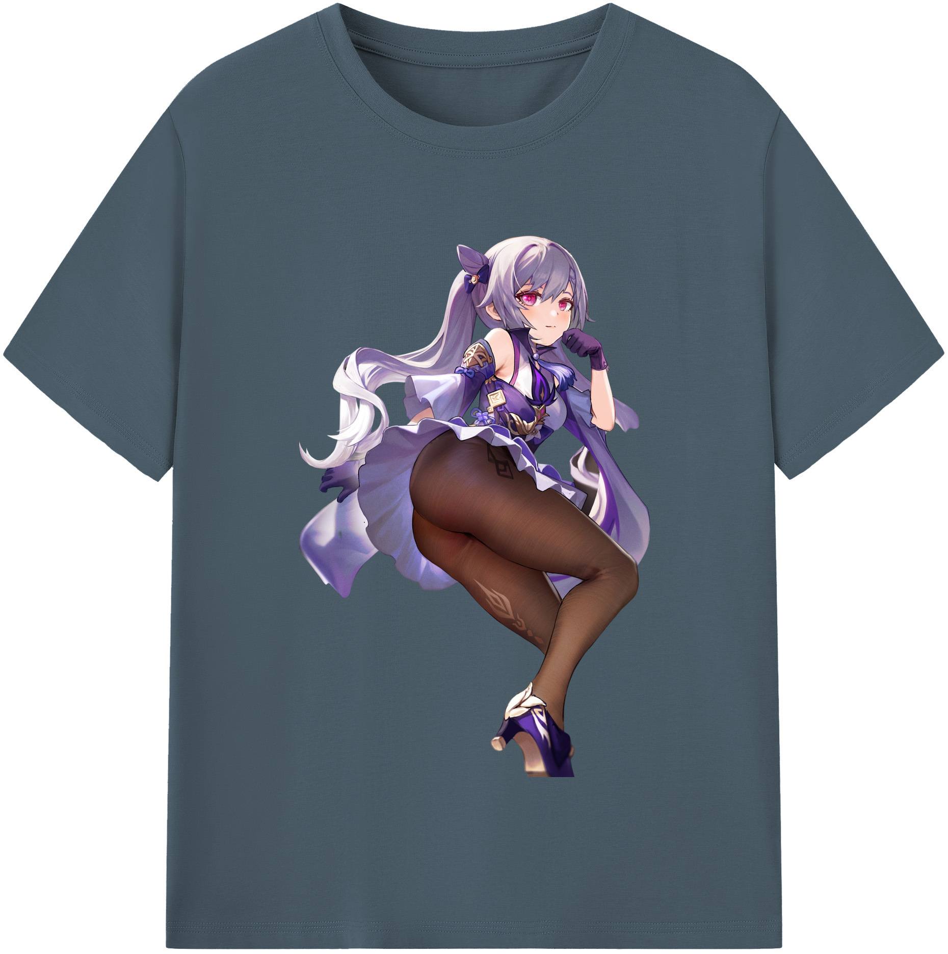 げんし神 刻晴 こくせい genshin Kokusei 綿100％半袖Tシャツ（フロントプリント）